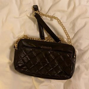 Calvin Klein purse. Black and gold.